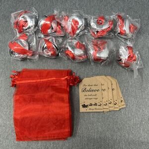 NEW 10pc Jingle Bells For Those That BELIEVE Christmas Stocking Stuffer Gift Tag